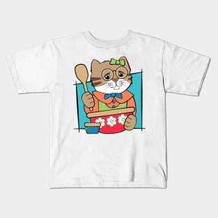 Cooking Cat Kids T-Shirt